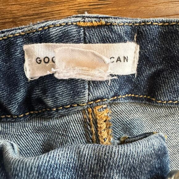 Good American Good Legs size 10 / 30 dark wash GLCRH873T Raw hem skinny ankle - Picture 8 of 9